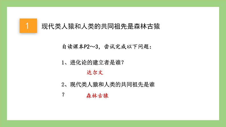 人教版七年级下册生物 4.1.1人类的起源和发展（课件）第4页