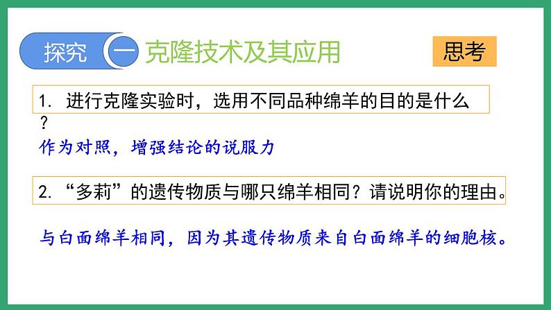 7.2.2克隆技术 （课件）济南版生物八年级下册07