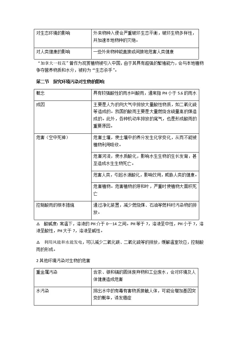 人教版生物七年级下册第四单元第七章三节汇总第2页