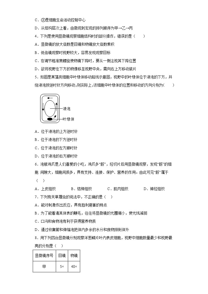山东省青岛市青岛超银中学2022-2023学年七年级上学期期末生物试题(含答案)第2页