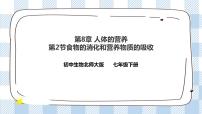 北师大版七年级下册第四单元  生物圈中的人第8章  人体的营养第2节 食物的消化和营养物质的吸收优质课件ppt