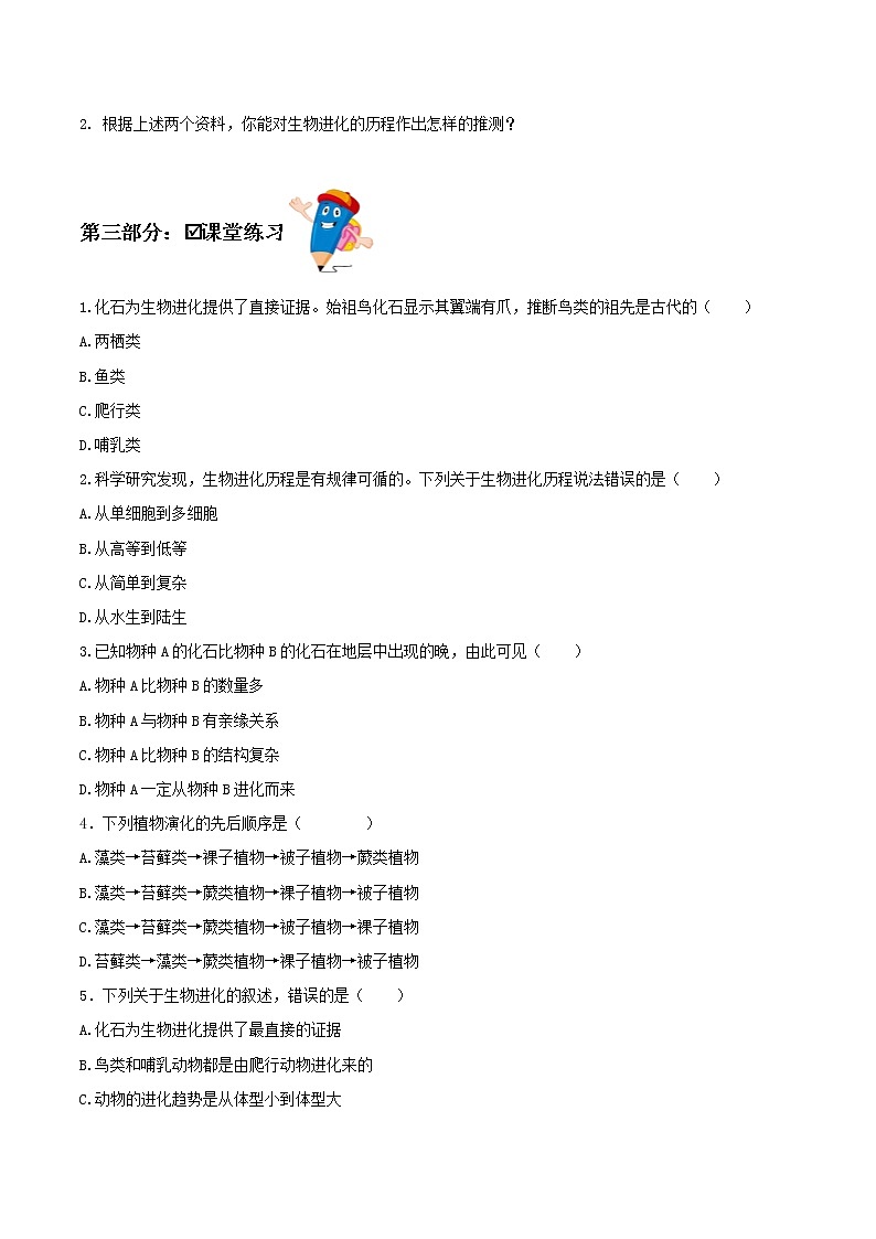 7.3.2 生物进化的历程（课件带教案学案同步作业）2022-2023学年八年级下册生物同步备课系列（人教版）03
