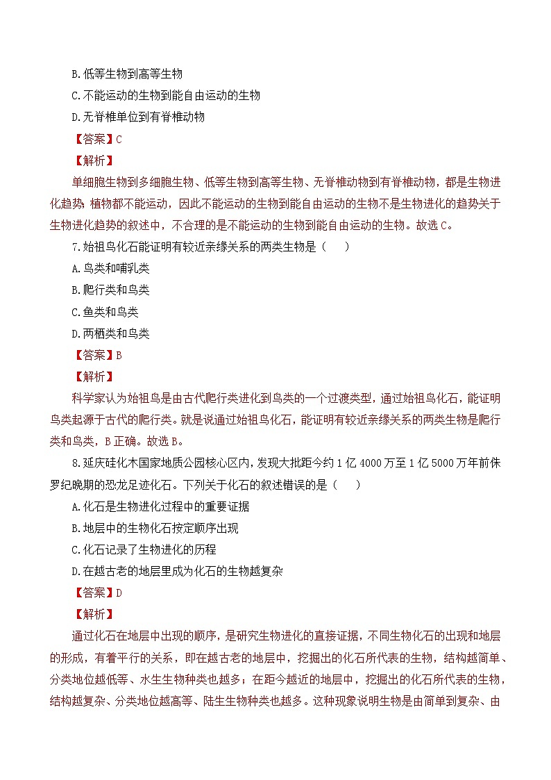 7.3.2 生物进化的历程（课件带教案学案同步作业）2022-2023学年八年级下册生物同步备课系列（人教版）03