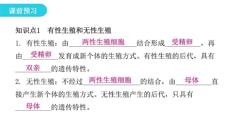 人教版八年级生物下册第一节植物的生殖课件第5页