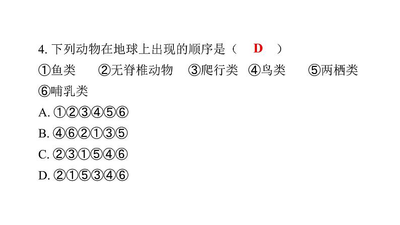 北师大版八年级生物下册期末测试卷课件第6页