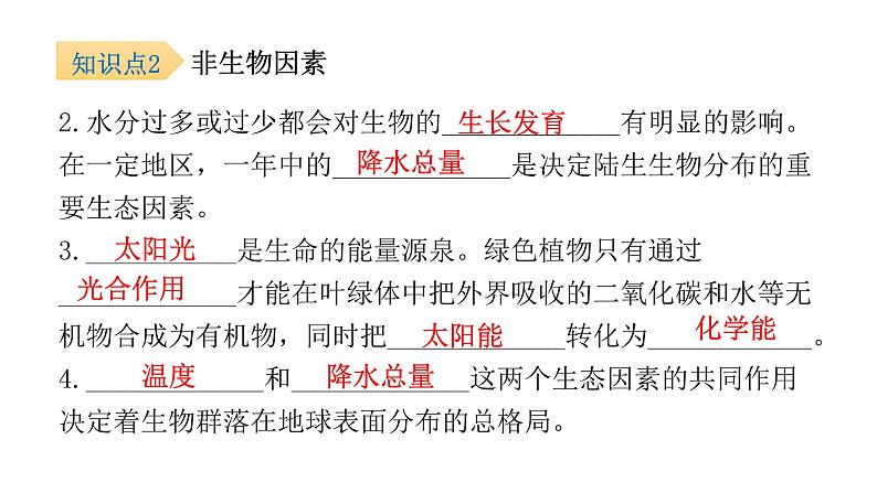 北师大版八年级生物下册第1节生物的生存依赖一定的环境课件06