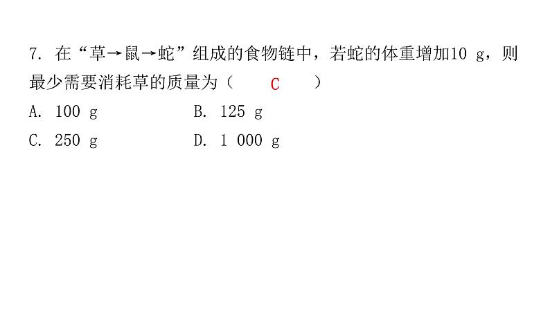 北师大版八年级生物下册第3节生态系统的结构和功能课件第7页