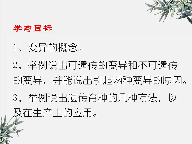 冀少版生物八年级下册  6.2.2变异 课件02