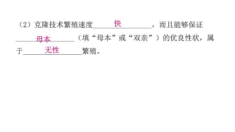 人教版八年级生物下册专项训练四综合应用课件08