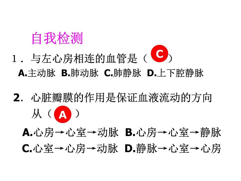 人教版七年级生物下册4-3输送血液的泵——心脏(1)课件第7页