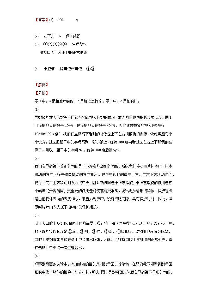 备战2023年新中考二轮生物专题导练 考点14 科学探究03