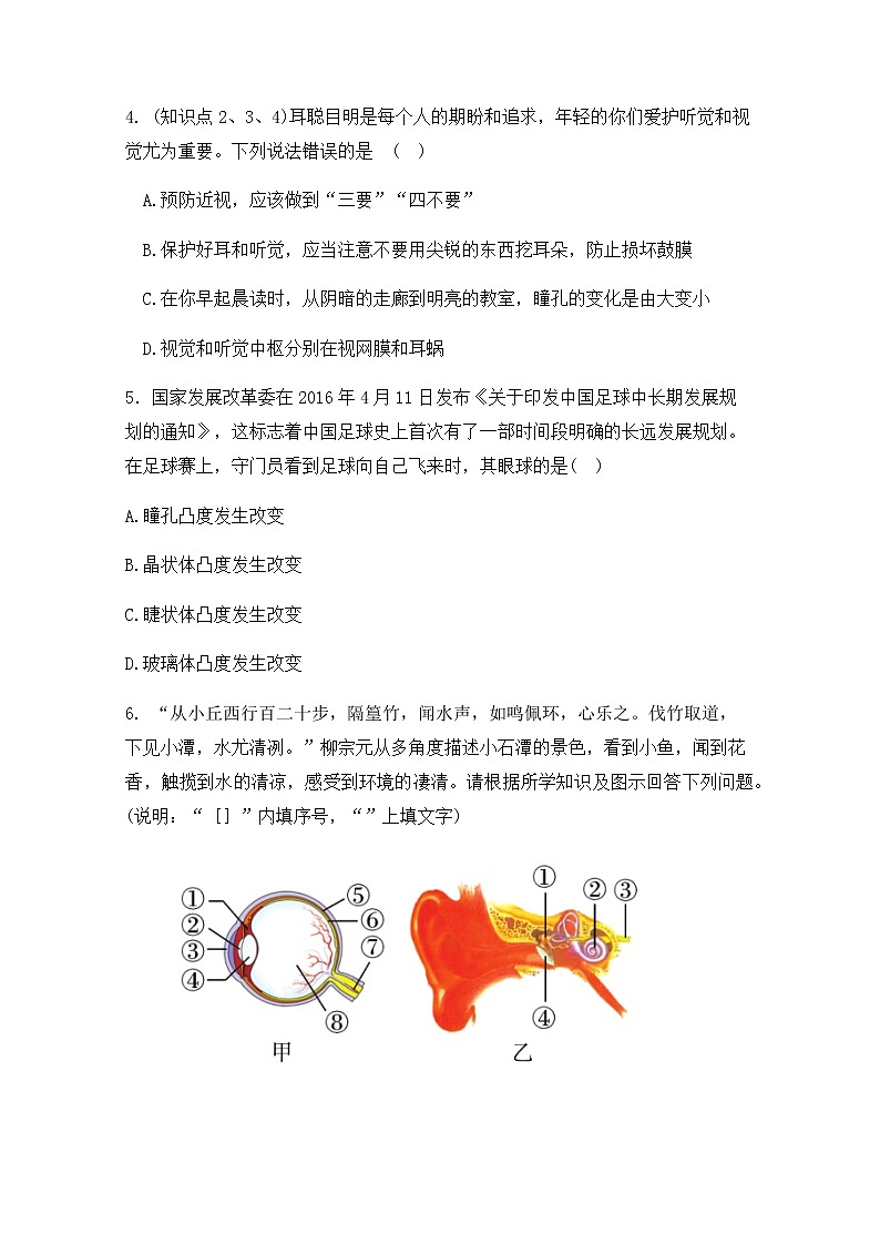 6.1《人体对外界环境的感知》课件+教案+导学案+练习02