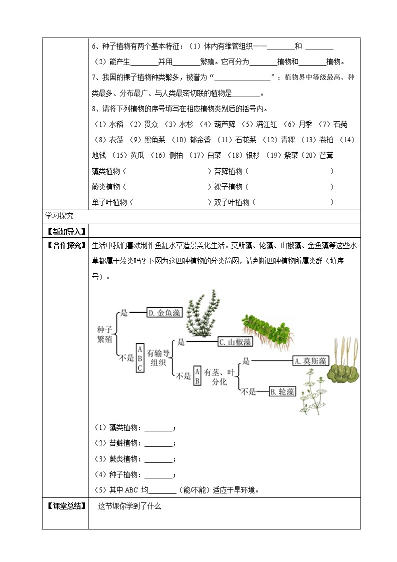 北师大版生物八年级下册 7.22.3 植物的主要类群（二、脊椎动物）课件+学案（含答案）+练习（含解析）02