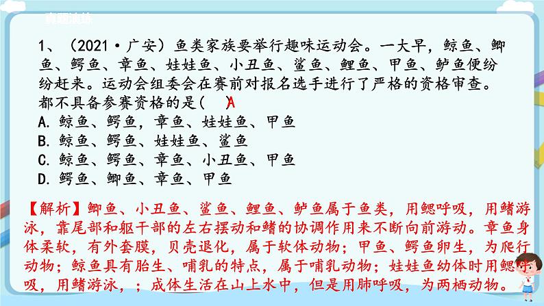 北师大版生物八年级下册 7.22.4 动物的主要类群（二、脊椎动物）课件+学案（含答案）+练习（含解析）08