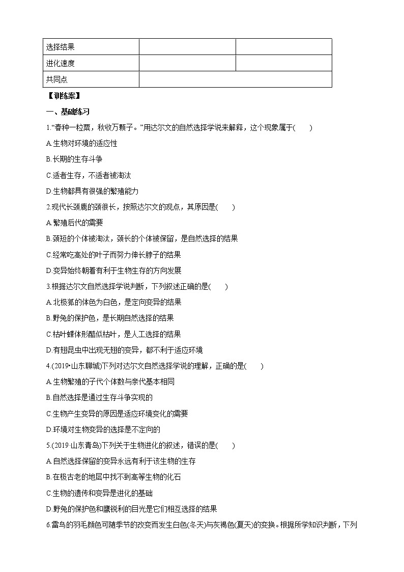 【新课标】济南版生物八下5.1.4 生物进化的原因  课件+教案+学案+素材03