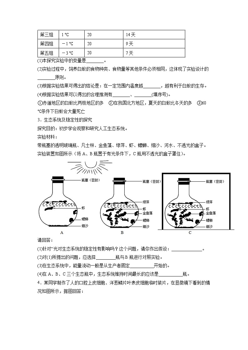 专练04（能力闯关实验30题）-备战 2023 中考生物考前必杀200题（江苏专用）02