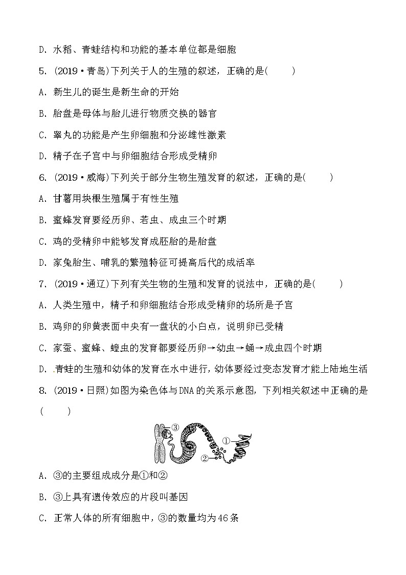 初中生物中考复习 07专题七 专题精练02