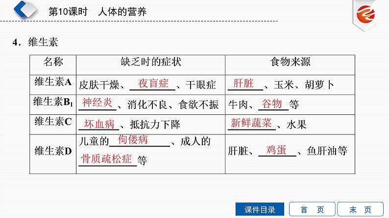 初中生物中考复习 第10单元　人体的营养课件PPT05