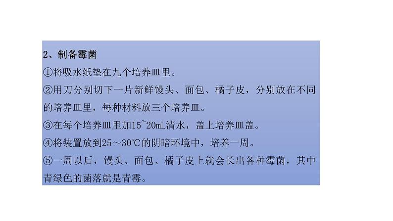 初中生物中考复习 初中生物实验突破（通用版）：观察酵母菌和霉菌课件06