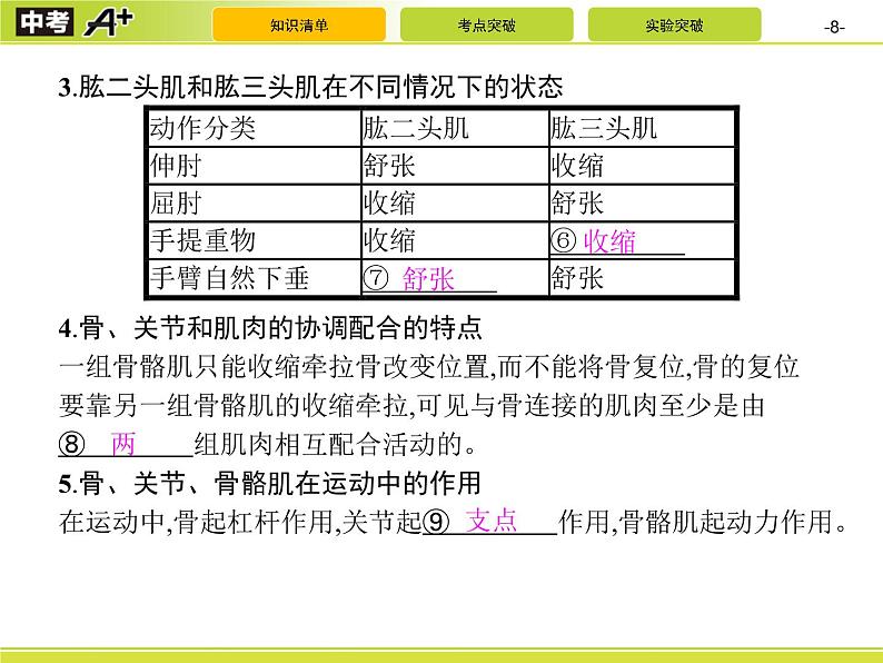 初中生物中考复习 第2讲　动物的运动和行为及动物在生物圈中的作用课件PPT08