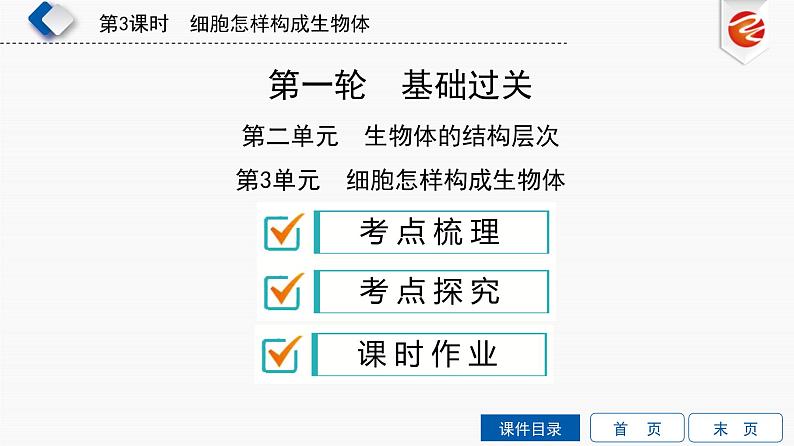 初中生物中考复习 第3单元　细胞怎样构成生物体课件PPT第2页