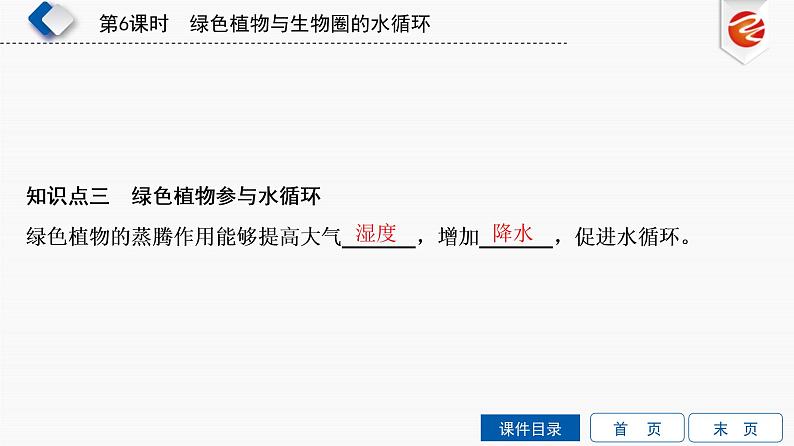 初中生物中考复习 第6单元　绿色植物与生物圈的水循环课件PPT第6页