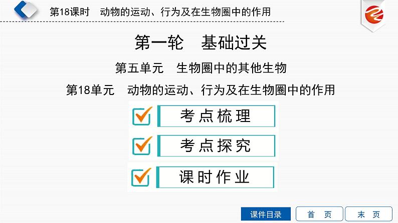 初中生物中考复习 第18单元　动物的运动、行为及在生物圈中的作用课件PPT02