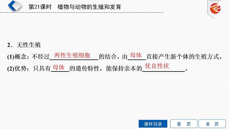 初中生物中考复习 第21单元　植物与动物的生殖和发育课件PPT第5页