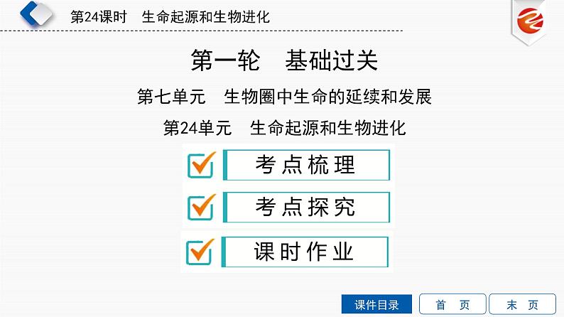 初中生物中考复习 第24单元　生命起源和生物进化课件PPT第2页