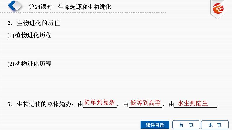 初中生物中考复习 第24单元　生命起源和生物进化课件PPT第6页