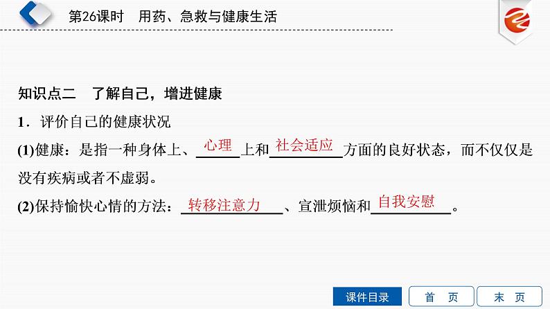 初中生物中考复习 第26单元　用药、急救与健康生活课件PPT06