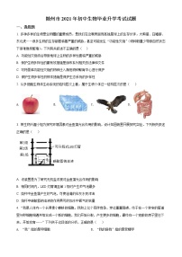 初中生物中考复习 精品解析：湖北省随州市中考2021年中考生物试题（原卷版）