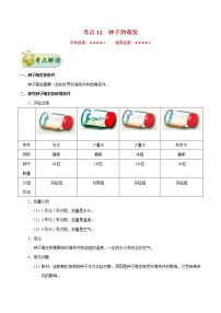 初中生物中考复习 考点12 种子的萌发-备战2019年中考生物考点一遍过