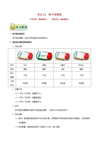 初中生物中考复习 考点12 种子的萌发-备战2021年中考生物考点一遍过