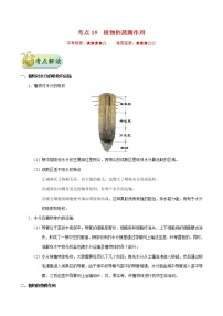 初中生物中考复习 考点15 植物的蒸腾作用-备战2021年中考生物考点一遍过