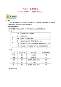 初中生物中考复习 考点20 消化和吸收-备战2021年中考生物考点一遍过