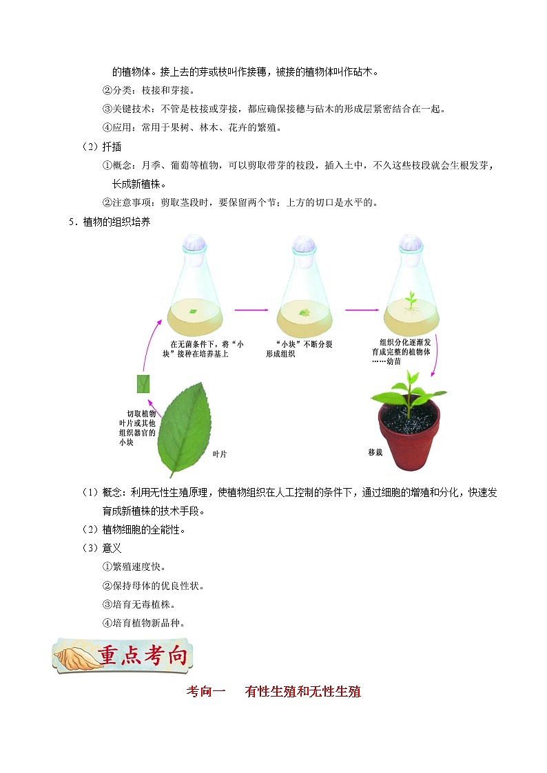 初中生物中考复习 考点37 植物的生殖-备战2021年中考生物考点一遍过 试卷02
