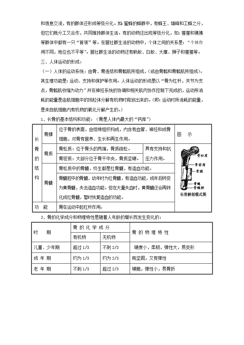 备战2023生物新中考二轮复习重难突破（广东专用）重难点11 动物的运动和行为 试卷02