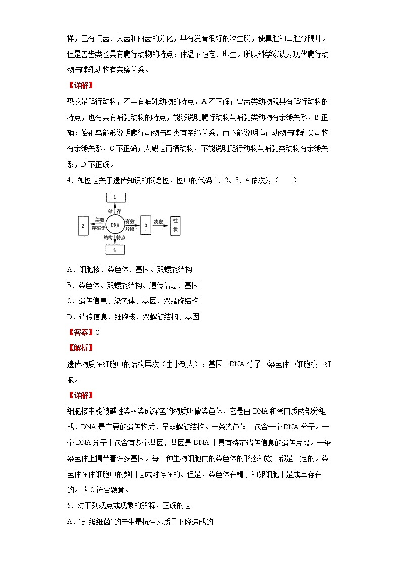 备战2023生物新中考二轮复习重难突破（山东专用）专题07 生物圈中生命的延续和发展03