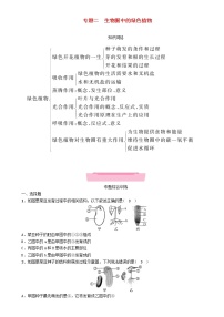 初中生物中考复习 中考生物总复习第2部分重难点过关专题2生物圈中的绿色植物