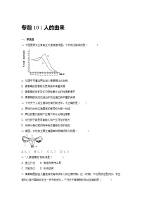 初中生物中考复习 中考生物会考复习专项训练10：人的由来（解析版）