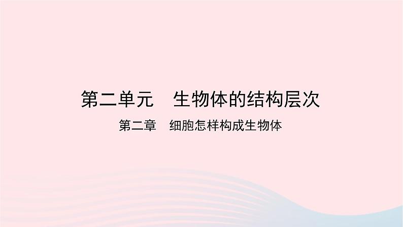 初中生物中考复习 中考生物总复习第一部分基醇点巩固第二单元生物体的结构层次第二章细胞怎样构成生物体课件01