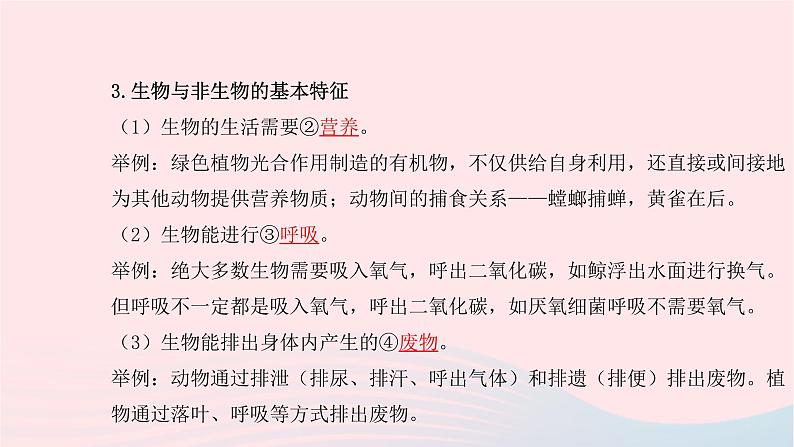 初中生物中考复习 中考生物总复习第一部分基醇点巩固第一单元生物和生物圈课件08