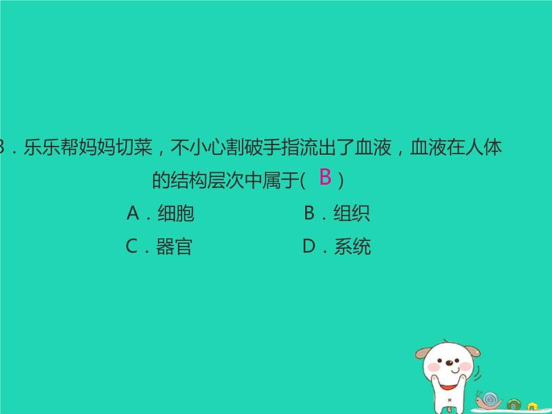 初中生物中考复习 中考生物总复习仿真测试卷一测试范围：科学探究生物体的结构层次课件第3页