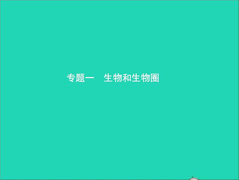 初中生物中考复习 中考生物总复习专题一生物和生物圈课件01