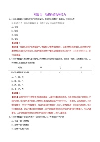 初中生物中考复习 专题05 动物的运动和行为（第01期）-2019年中考真题生物试题分项汇编（解析版）