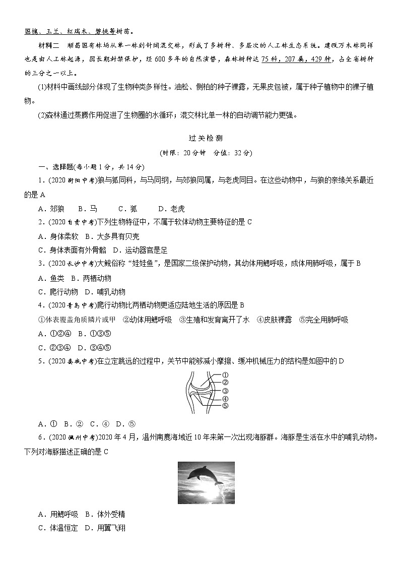初中生物中考复习 专题5　生物的多样性 讲义 2021年中考生物突破复习第3页