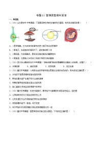 初中生物中考复习 专题11 生物的生殖和发育-2021年中考生物真题分项汇编（全国通用）（第1期）（原卷版）