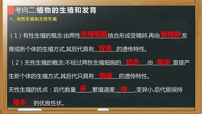 初中生物中考复习 专题11 生物的生殖和发育- 【备考无忧】2022年中考生物复习核心考点复习精优课件08