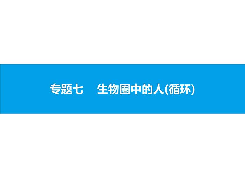 初中生物中考复习 专题七　生物圈中的人(循环) 课件 2021届中考生物一轮复习第1页